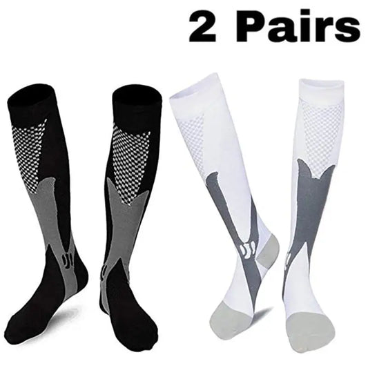2 Pairs Performance Running Men Compression Socks